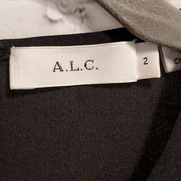 A.L.C. black silk and lace tank top - Picture 4 of 10